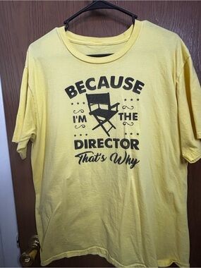 Director Graphic Short-Sleeve Tee in Yellow